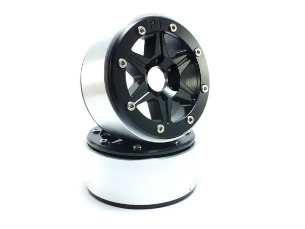 RC Crawler wheels Beadlock Wheels SIXSTAR Black/Black 1.9 (2) w/o Hub – RC Wheels & Tyres