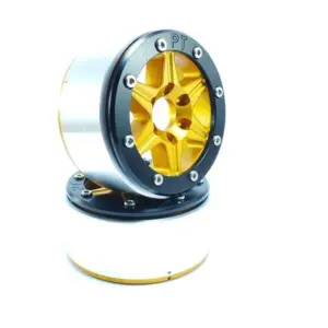 RC Crawler wheels Beadlock Wheels SIXSTAR Gold/Black 1.9 (2) w/o Hub – RC Wheels & Tyres