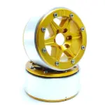 RC Crawler wheels Beadlock Wheels SIXSTAR Gold/Gold 1.9 (2) w/o Hub – RC Wheels & Tyres