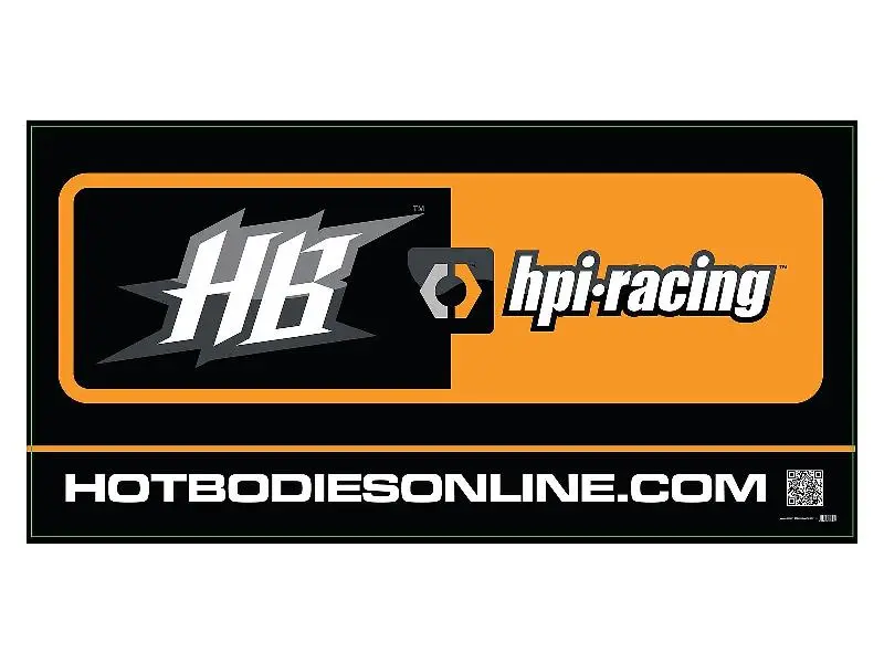 HB HPI RACING BANNER 2011 (SMALL/91CM X 46CM) – RC Wheels & Tyres
