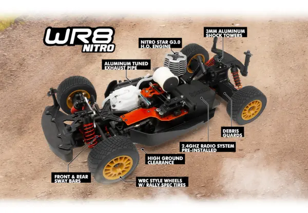 HPI WR8 NITRO 2001 WRC Subaru Impreza RTR – RC Nitro Car – view 7