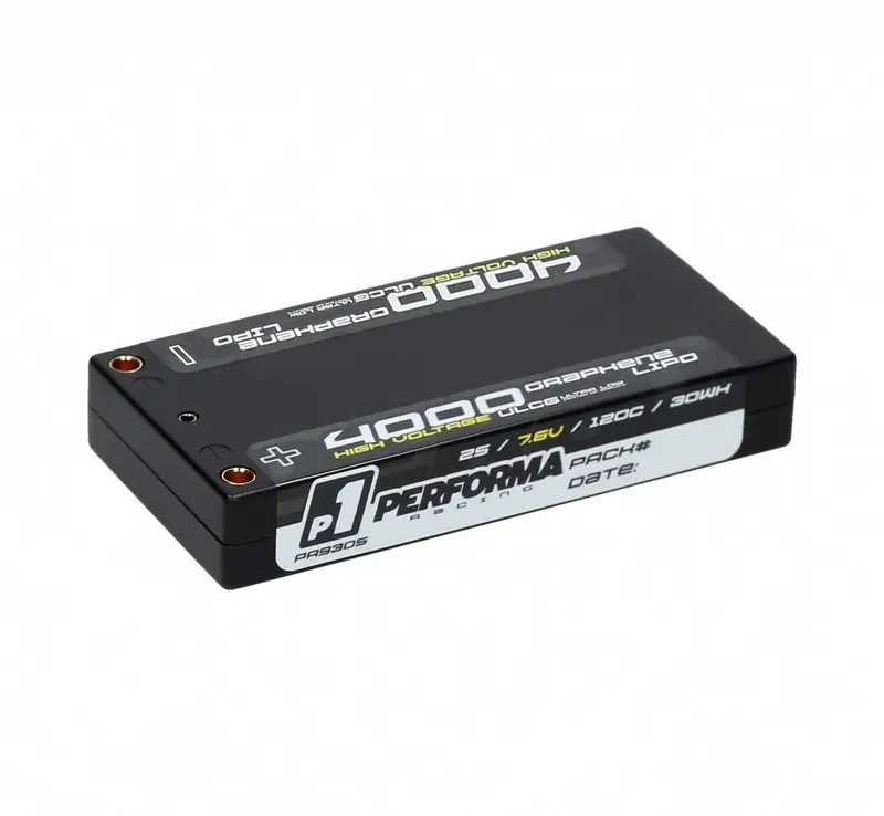 Performa Racing P1 Graphene HV Lipo Shorty 4000 ULCG 7.6V 120C – RC Batteries