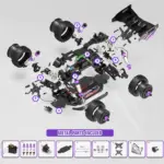 Rlaarlo 1/14 Brushless Buggy, 80+ KMH RTR, #XDKJ-006 - carbon chassis – RC Buggies