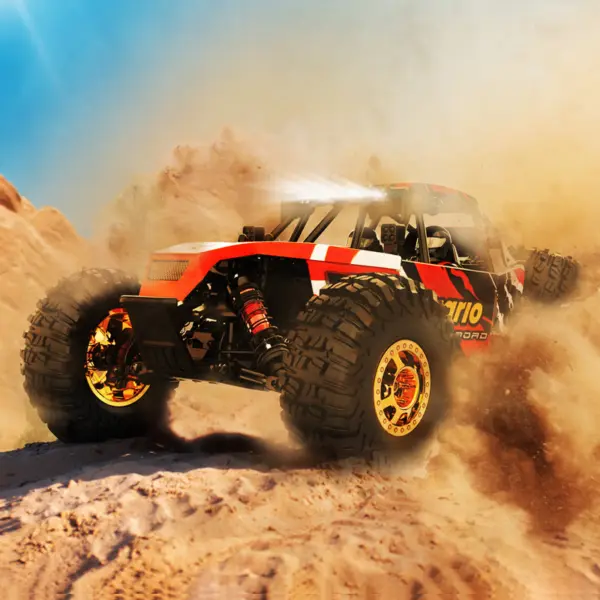 Rlaarlo AM-D12 1/12 RTR Brushless RC Desert Truck , Max 45MPH Fast RC Car (gold/yellow) – RC Buggies