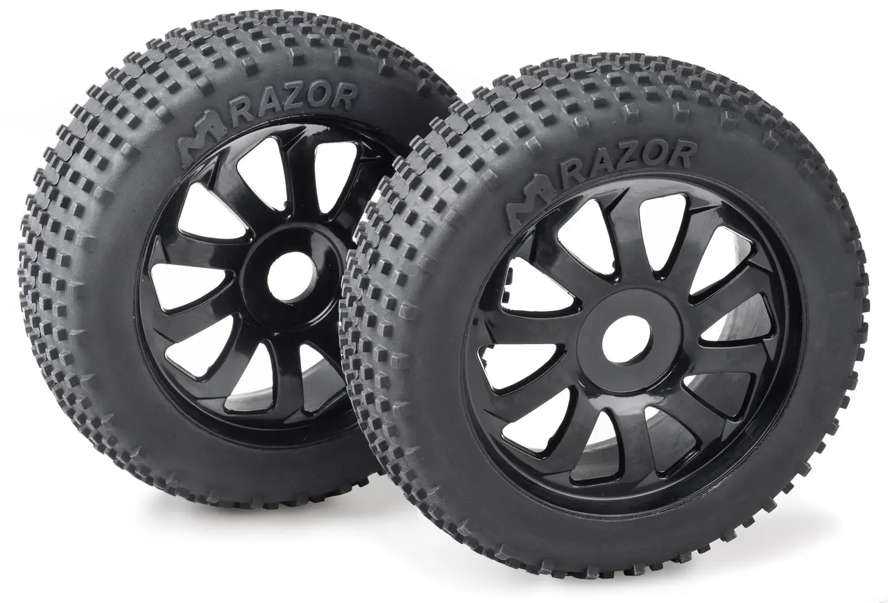 Wheel Set Buggy "Razor" 10 Spokes/Dirt black 1:8 (2) – RC Wheels & Tyres