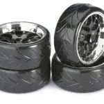 Wheel Set Drift LP " Comb / Profile A" black/chrome 1:10 (4 pcs) – RC Wheels & Tyres