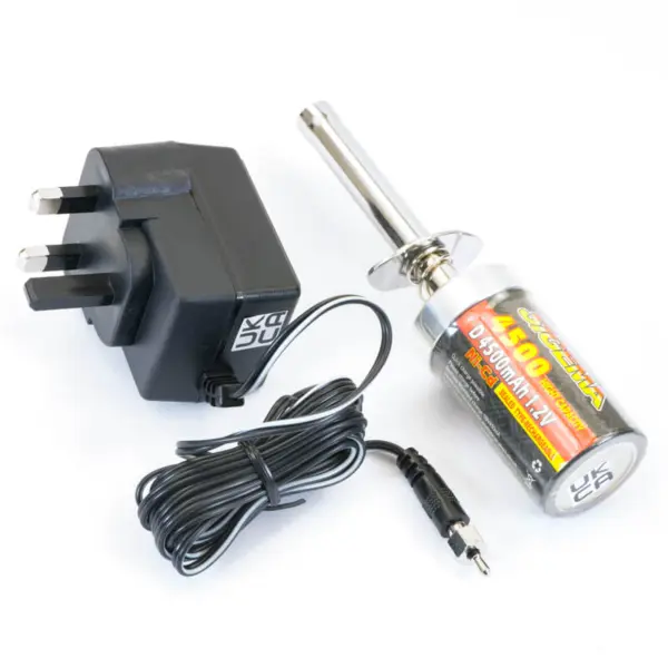Fastrax High Capacity 4500mAh Glow Starter and Charger (UK PLUG) – RC Tools
