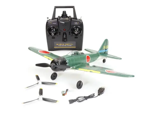 OLANTEX MITSUBISHI ZERO 4CH 400MM BRUSHED RC Plane