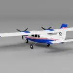 Xfly P68 Twin 850Mm Wingspan Blue – RC Planes
