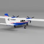Xfly P68 Twin 850Mm Wingspan Blue – RC Planes