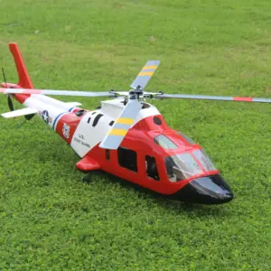 FLISHRC A109 500-Class RC Scale Helicopter – Coast Guard Rescue Replica with GPS L7 Flight Control, Retractable Landing