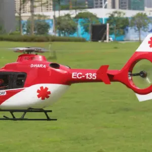 FLISHR EC135 500-Class Scale RC Helicopter – Realistic EMS Replica with L7 GPS Flight Control, Dual IMU, Brushless Tail
