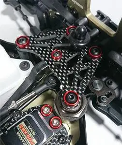 4mm curves.(4) Red – Kyosho Parts