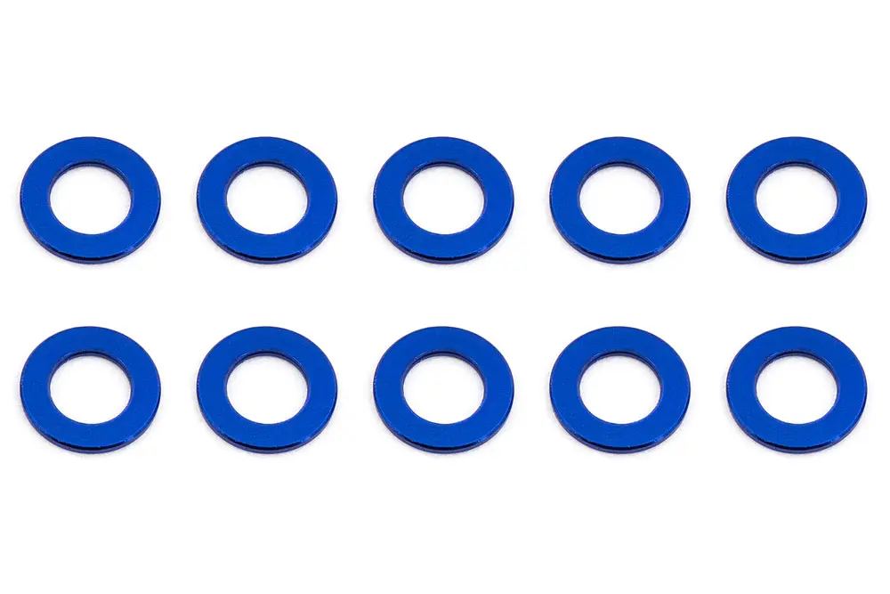 Associated Ballstud Washers 5.5 X 0.5mm Blue Aluminium X10 – Team Associated Parts