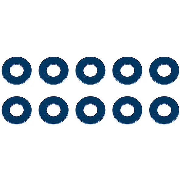 Associated Washers 7.8 X 3.5 X 0.5mm Blue Aluminium (10) – Team Associated Parts