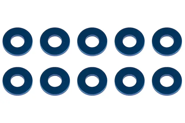 Associated Washers 7.8 X 3.5 X 1.0mm Blue Aluminium (10) – view 2