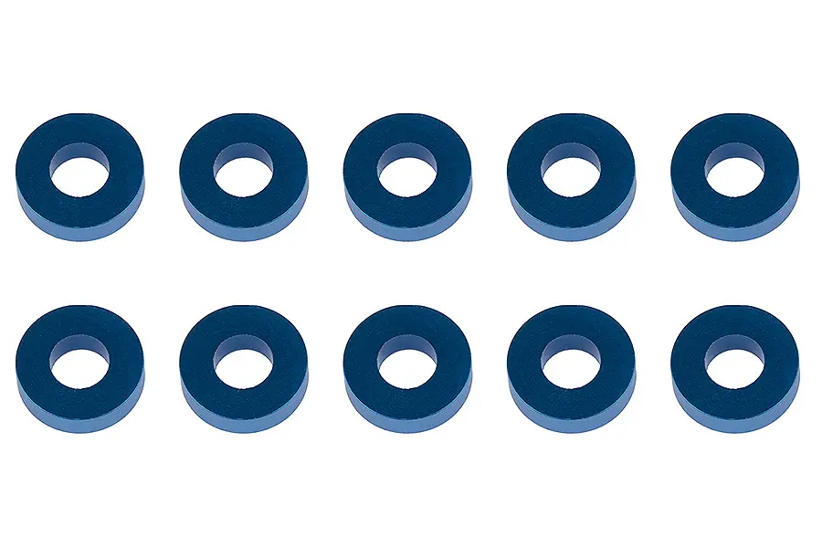 Associated Washers 7.8 X 3.5 X 2.0mm Blue Aluminium (10) – Team Associated Parts