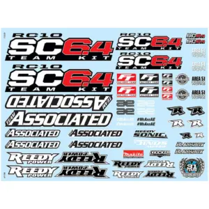 Team Associated rc10sc6.4 Decal Sheet – Team Associated Parts