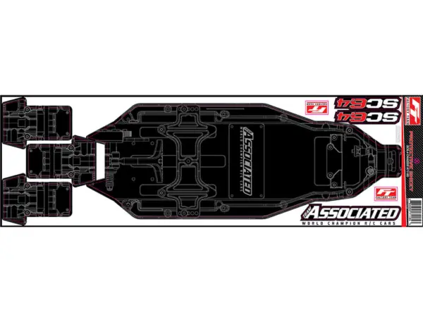 Team Associated SC6.4 Ft Chassis Protective Sheet Printed – view 2