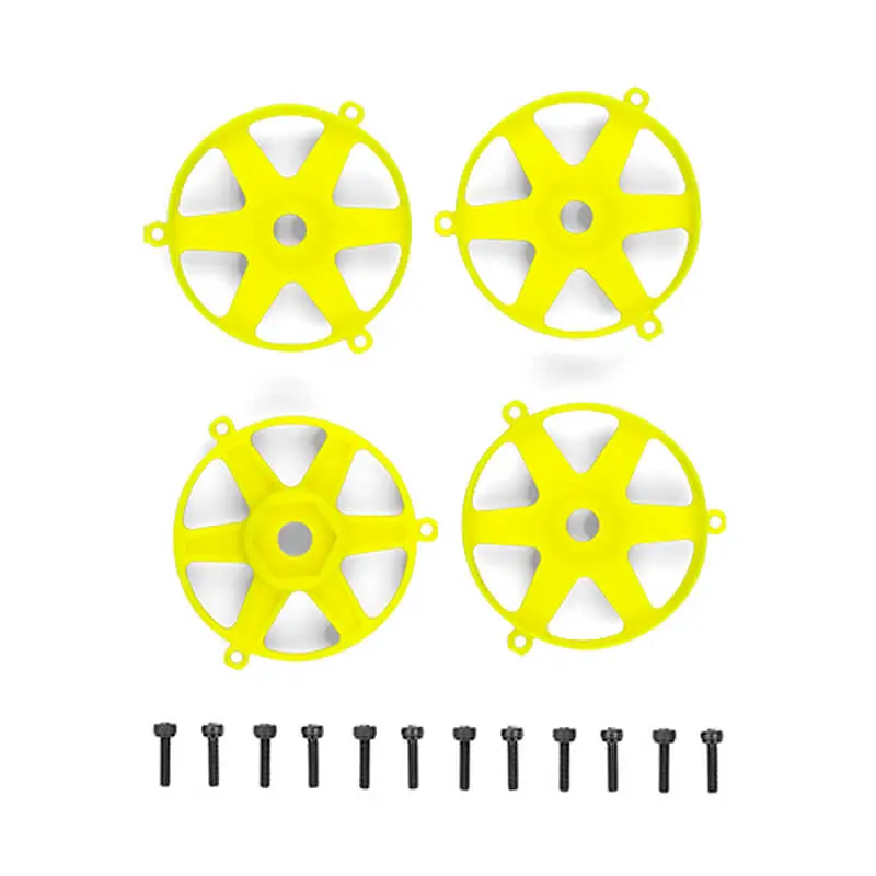 Team Associated Dc10 Ft Adj. Wheel Face Plate, Flo. Yellow(4) – Team Associated Parts