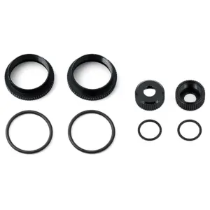 Team Associated 16mm Shock Collar & Seal Retainer Set - Black – Team Associated Parts