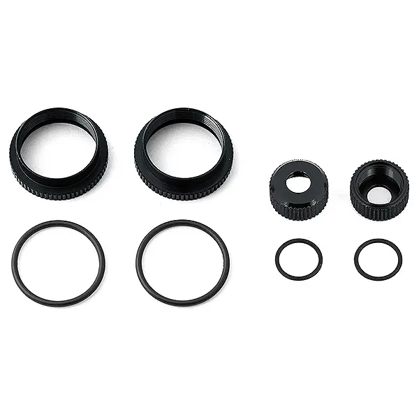 Team Associated 16mm Shock Collar & Seal Retainer Set - Black – Team Associated Parts