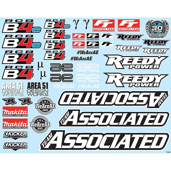 Team Associated Rc8b4 Decal Sheet – Team Associated Parts
