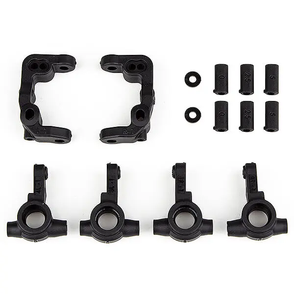 Team Associated rc10b6.4 -1mm Scrub Caster and Steering Blocks – Team Associated Parts