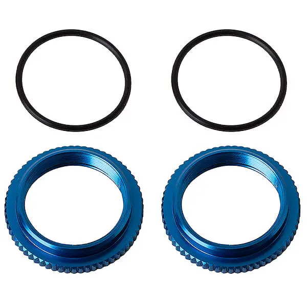 Team Associated 13mm Shock Collars, Blue Aluminium – Team Associated Parts