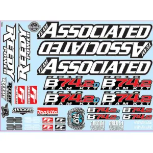 Team Associated rc10b74.2 Decal Sheet – Team Associated Parts