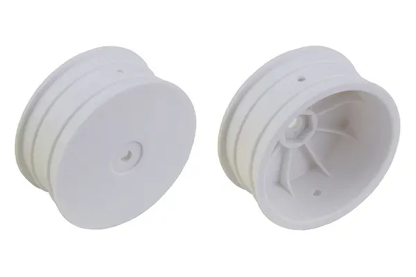 Team Associated 12mm Hex 2.2" 4wd Front White Wheels B74 +1.5mm – view 2