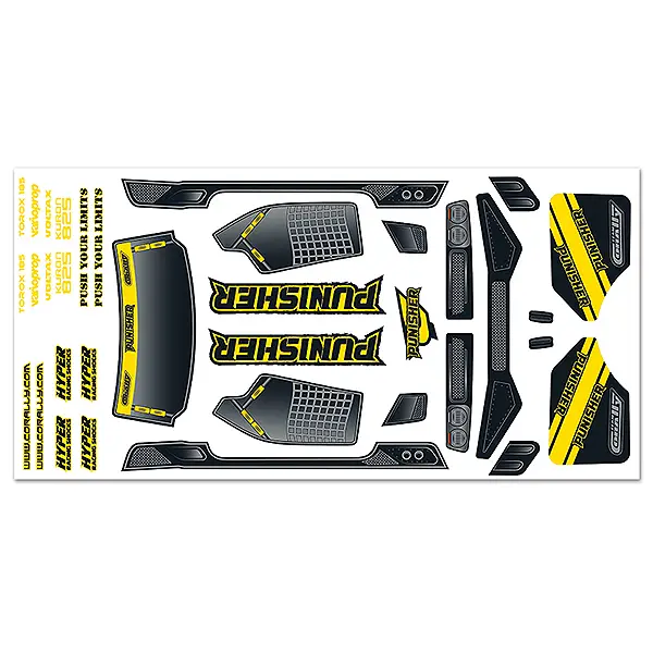Corally Body Decal Sheet - Punisher Xp – RC Cars