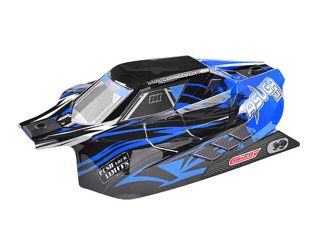 Corally Polycarbonate Body Asuga XLR Painted Blue Cut 1 Pc – RC Cars