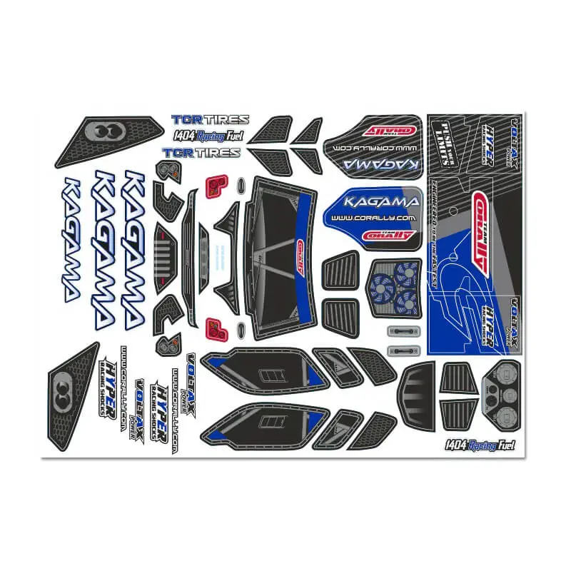 Team Corally Body Decal Sheet Kagama Blue 1pc – RC Cars