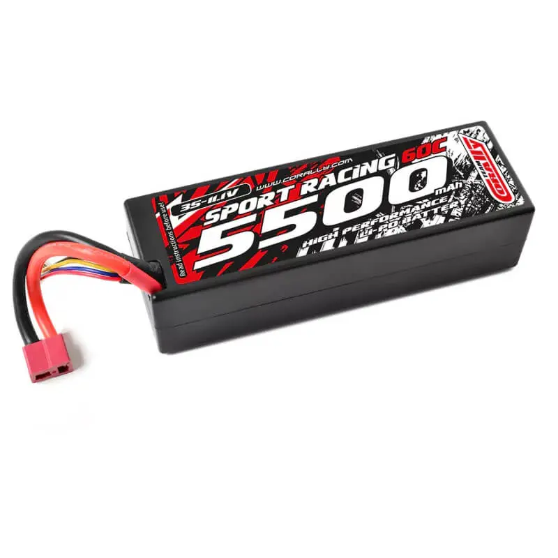 Corally Power Racing 60c Lipo Battery 5500mah 11.1V Tplug 3s – RC Batteries