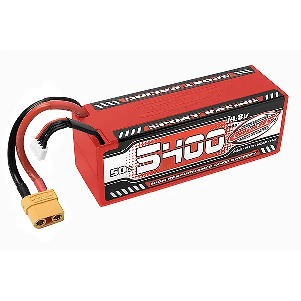 Corally Sport Racing 50c Lipo Battery 5400mah 14.8v Stick 4s Hardwire Xt90 – RC Batteries