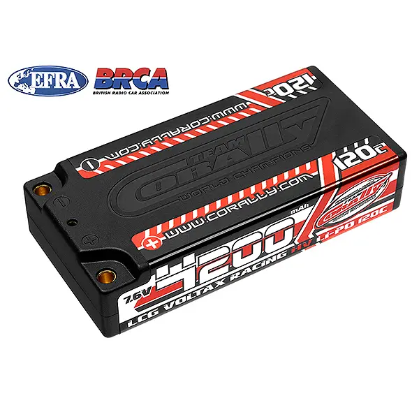 Corally Voltax 120c Lipo Hv Battery 4200 Mah 7.6v Lp/LCG Shorty 2s 4mm Bullit – RC Batteries