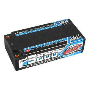 Corally Xcelerated 100c Lipo Battery 5000 Mah 7.4v Shorty 2s 4mm Bullit – RC Batteries