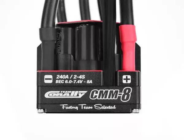 Team Corally CMM-8 Racing Brushless Esc Sensored 2-4s 240a Black/Red – view 2
