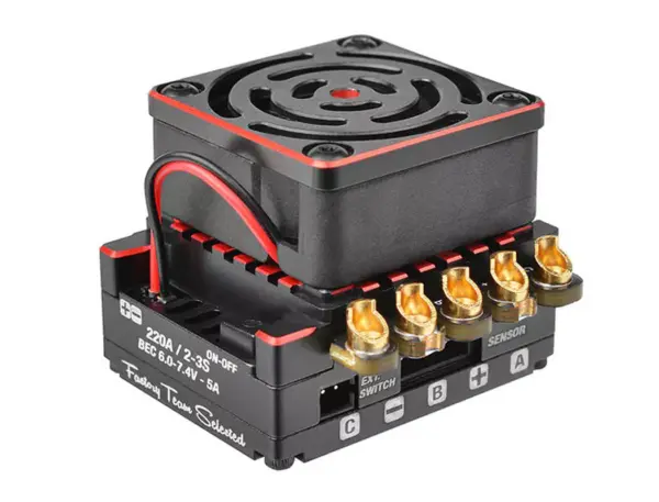 Team Corally CMM-10 Racing Brushless Esc Sensored 2-3s 220a Black/Red – view 4