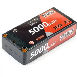 Centro 5000mah 2s 7.4V 100c Hardcase Shorty Lipo Battery – RC Cars
