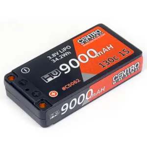 Centro Hv 1s 9000mah 3.8v 130c Hardcase Lipo Battery (5mm) – RC Batteries