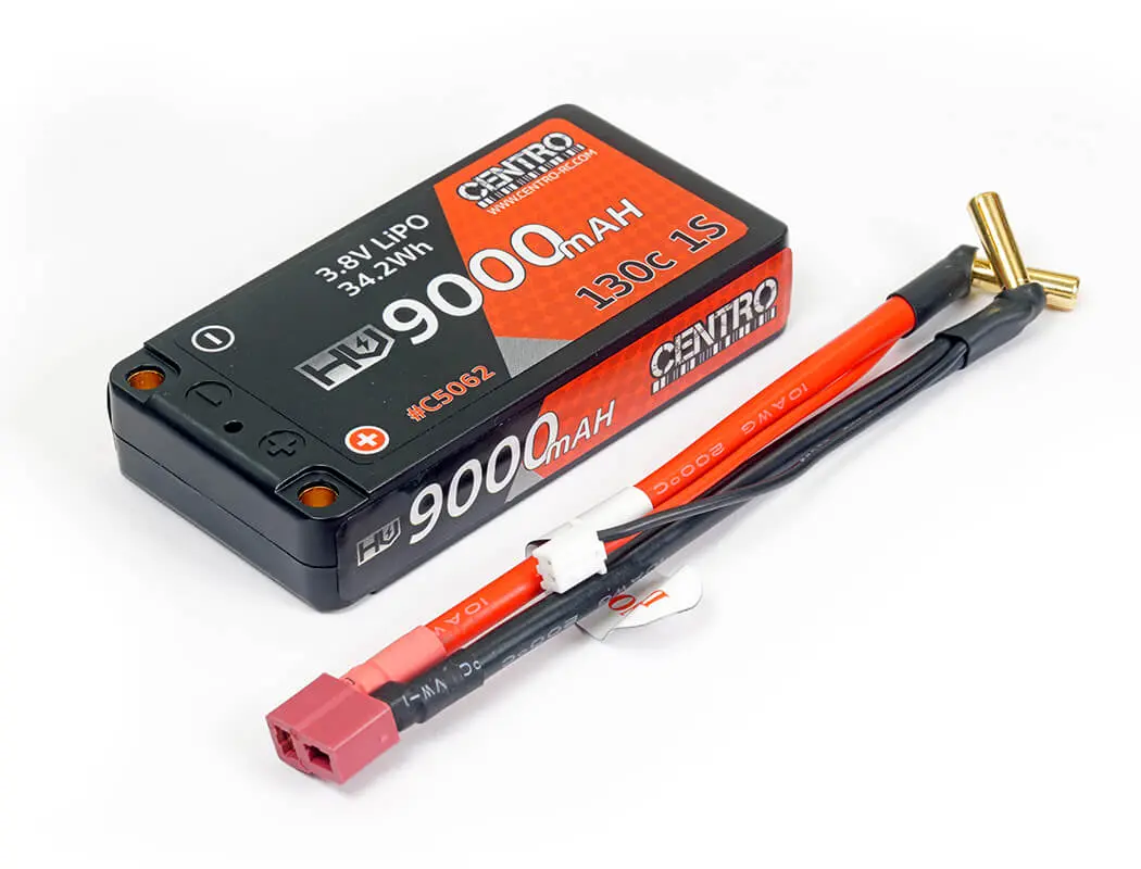 Centro Hv 1s 9000mah 3.8v 130c Hardcase Lipo Battery (5mm) – RC Batteries