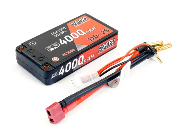 Centro Hv 2s 4000mah 7.6v 110c Hardcase Lp Shorty Lipo (5mm) – view 3