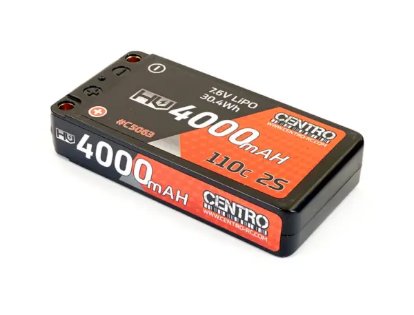 Centro Hv 2s 4000mah 7.6v 110c Hardcase Lp Shorty Lipo (5mm) – view 4