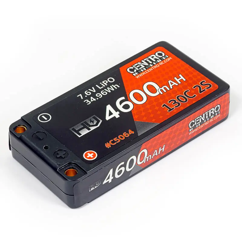 Centro Hv 2s 4600mah 7.6v 130c Hardcase Lp Shorty Lipo (5mm) – RC Batteries