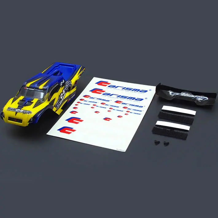 Carisma Gt24tr Truggy Body Painted Body Set (Yellow/Blue) – RC car body shells