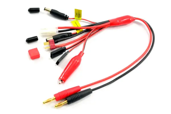 Etronix 4mm Plug to Glow/Tamiya/Deans/ Jr Tx+rx and Futaba Tx+rx PVC – view 2