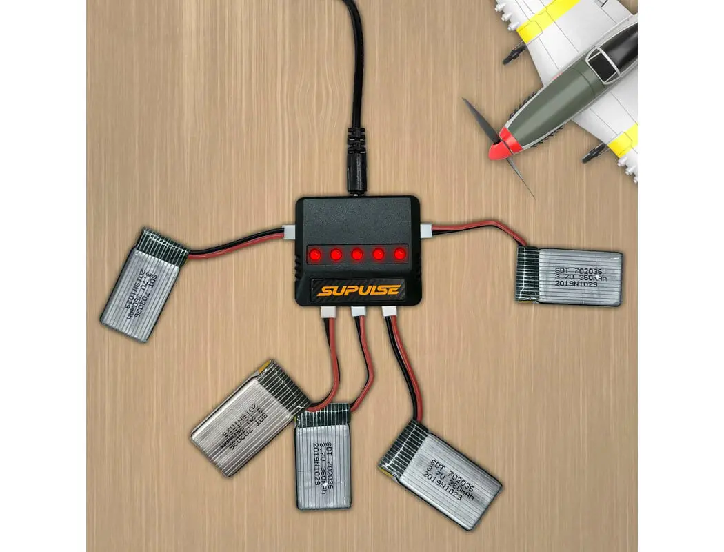 Volantex Supulse 5-in-1 Usb 1s 3.7v Micro 5-Port Lipo Charger – RC Battery Chargers
