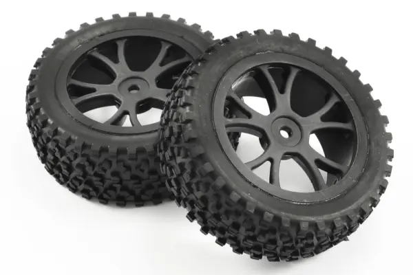 Fastrax 1/10th Mounted Cuboid Buggy Front Tyres 10-Spoke – view 3
